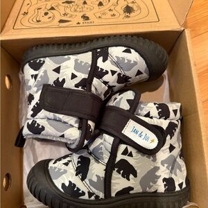 Kids Black and Gray Winter Boots